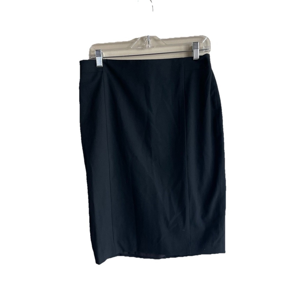 Ann Taylor Black Pencil Skirt Size‎ 10 Workwear Business Casual Back Vent Lined